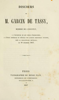Joseph Héliodore Garcin de Tassy