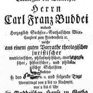 Karl Franz Buddeus (Budeus)